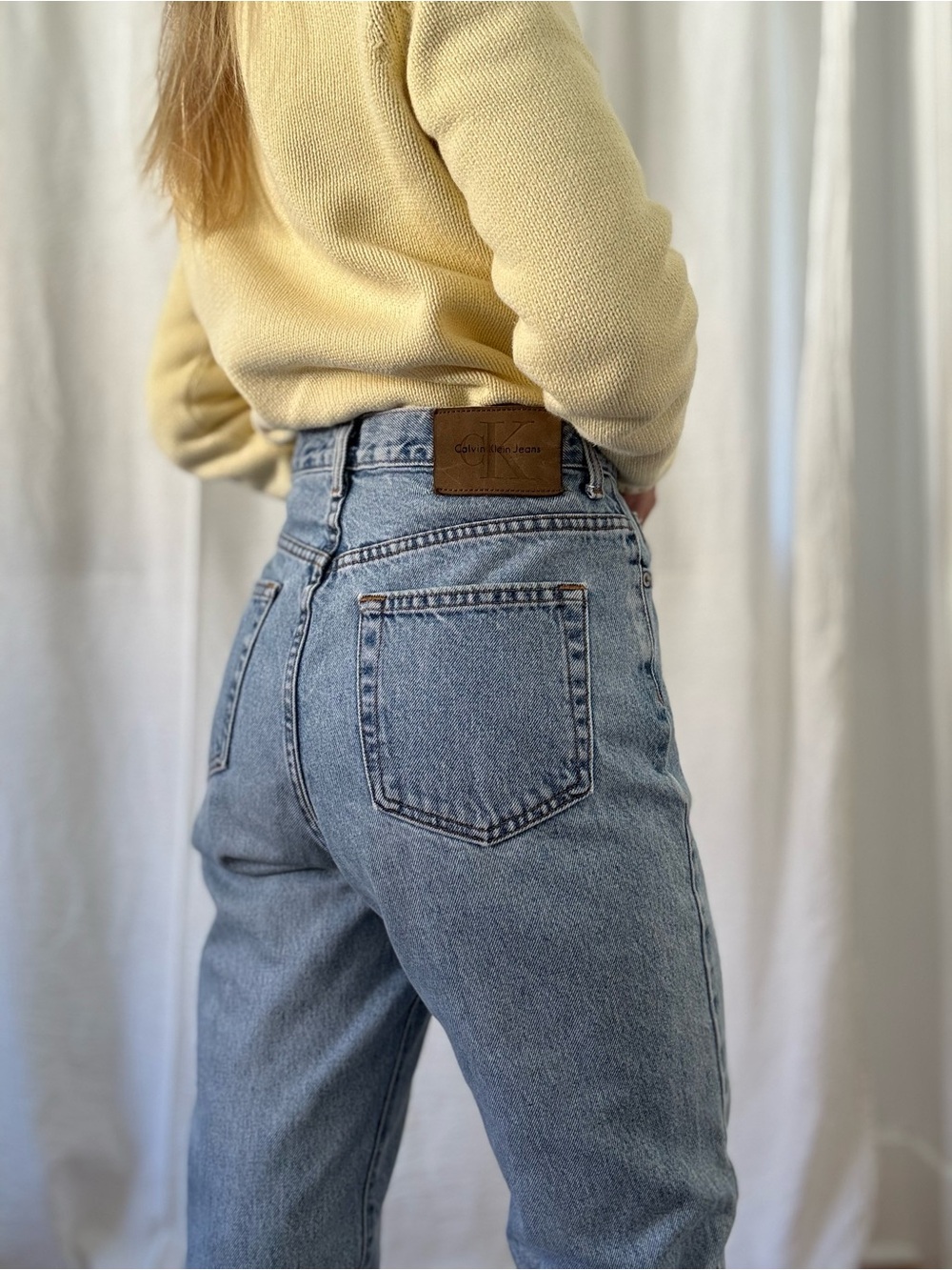 Vintage Calvin Klein easy fit five pocket jeans double stonewash 30” waist
